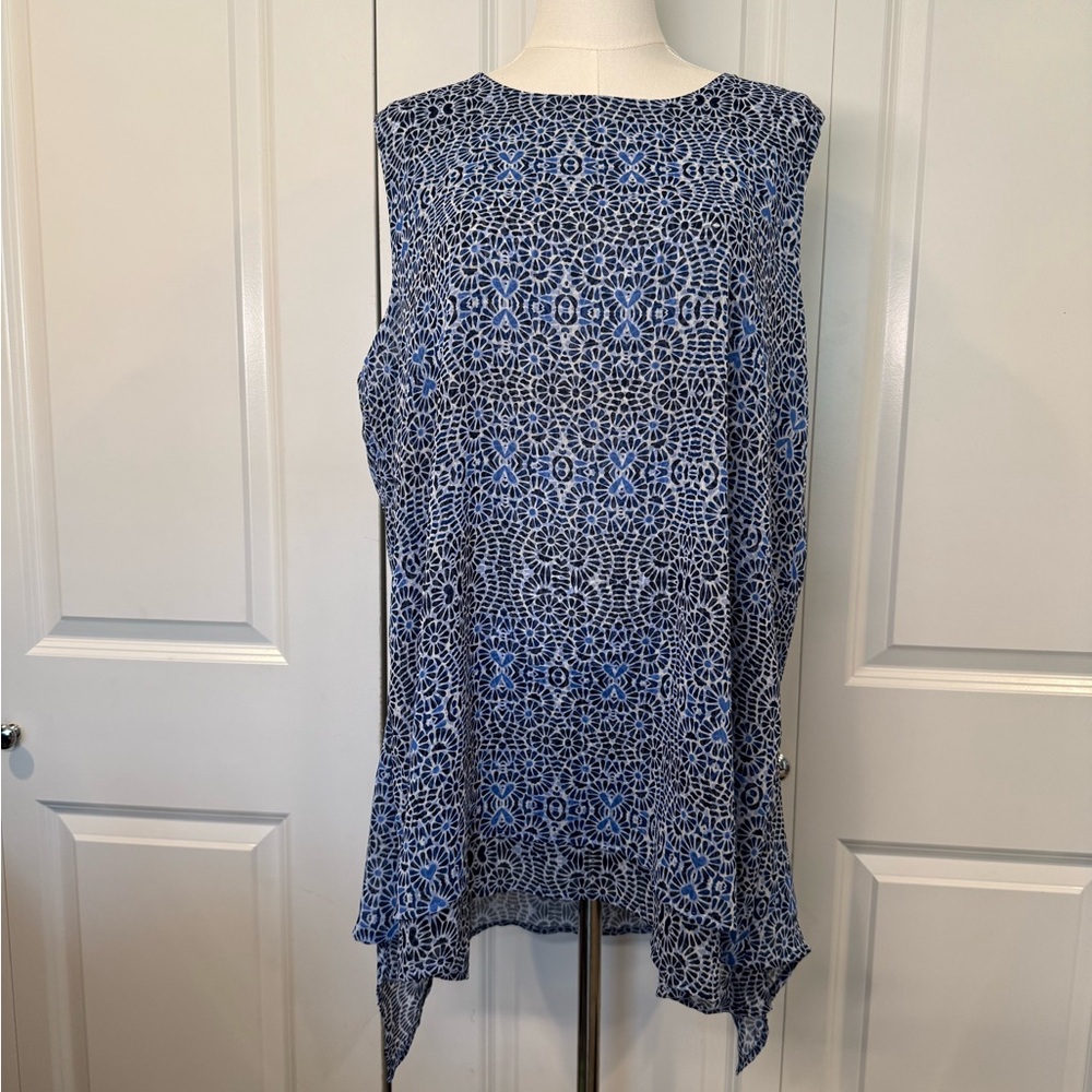 Fever Blue XXL Crepe Tunic